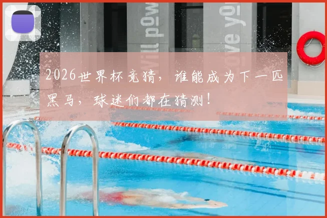 2026世界杯竞猜,谁能成为下一匹黑马,球迷们都在猜测!